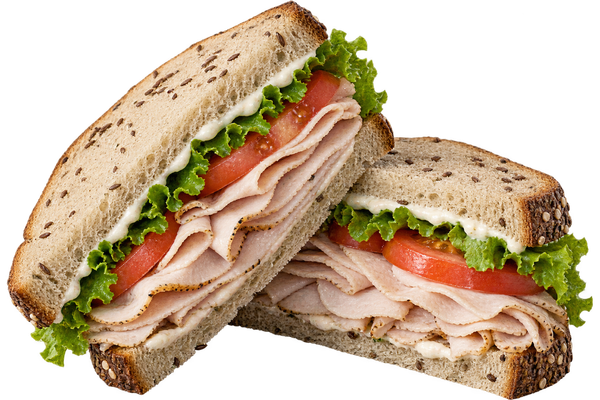 Deli Sandwich With Turkey, Lettuce And Tomato
