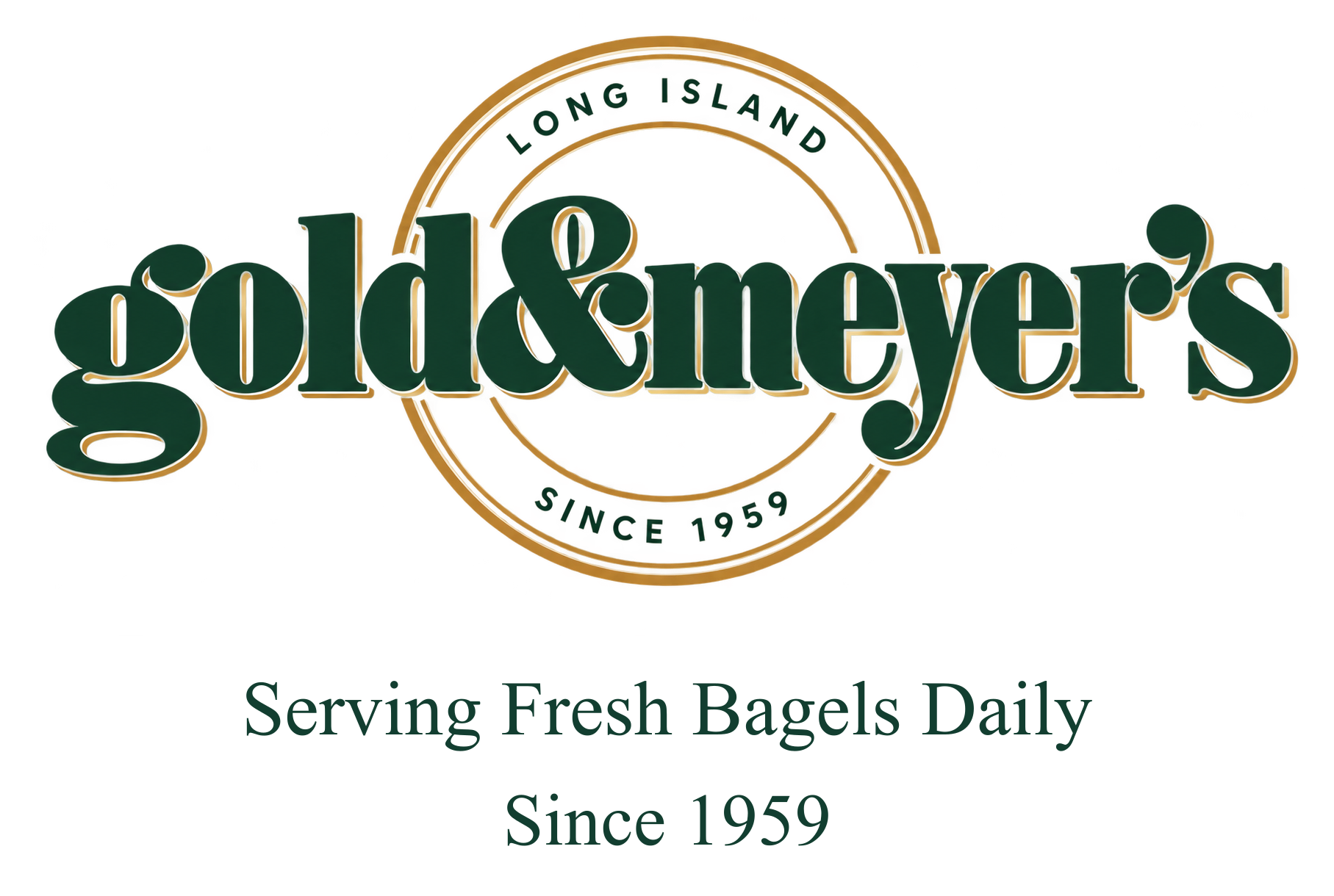 Gold & Meyers back logo artwork with Serving Fresh Bagels Daily Since 1959